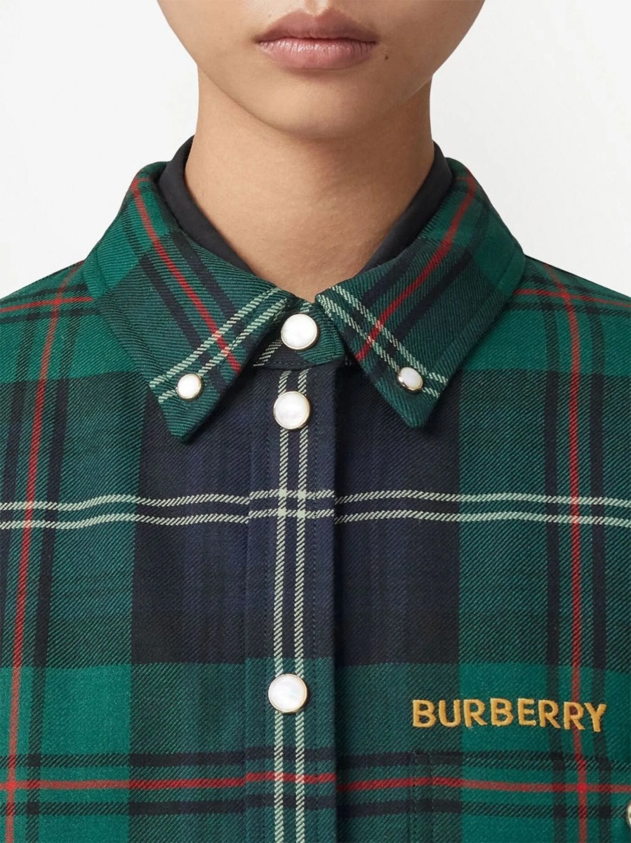 Geaca Oversize Burberry verde din lana - Img 5