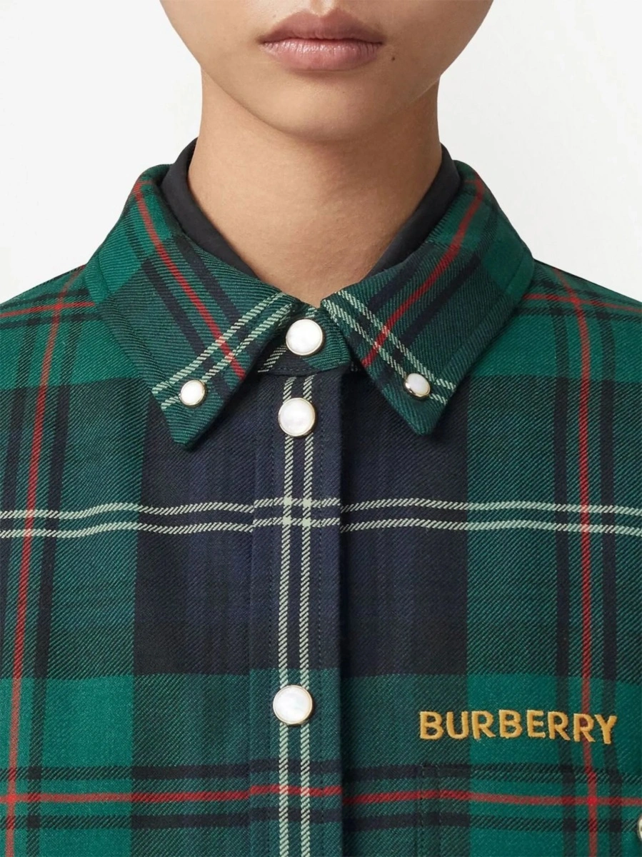 Geaca Oversize Burberry verde din lana - Img 5