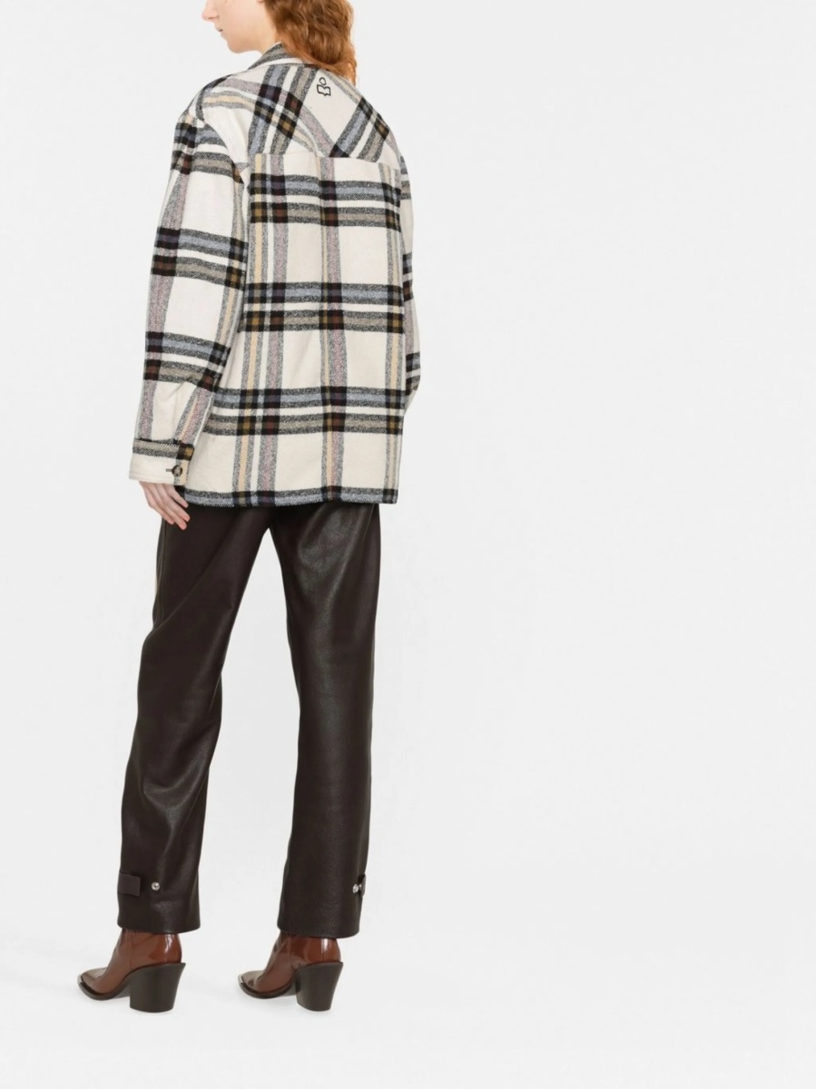 Geaca Oversize ISABEL MARANT ETOILE alba din acrilic si poliamida - Img 4