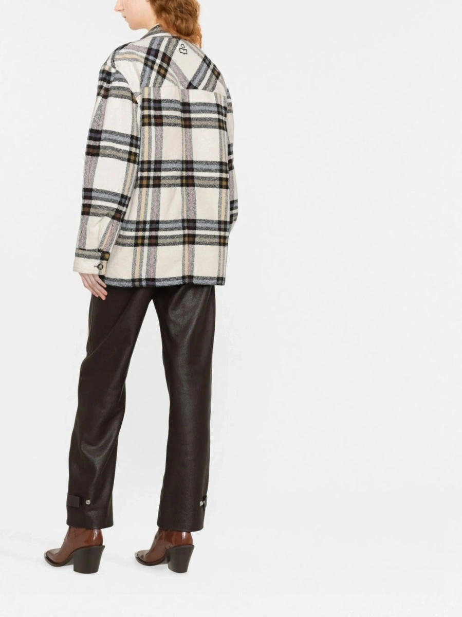 Geaca Oversize ISABEL MARANT ETOILE alba din acrilic si poliamida - Img 4