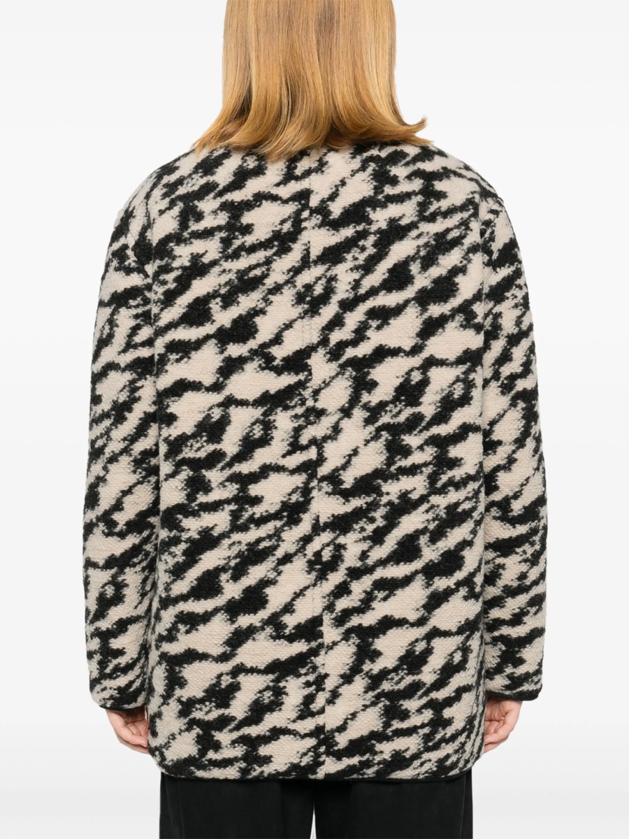Geaca Oversize ISABEL MARANT ETOILE neagra din lana si poliester reciclat - Img 4