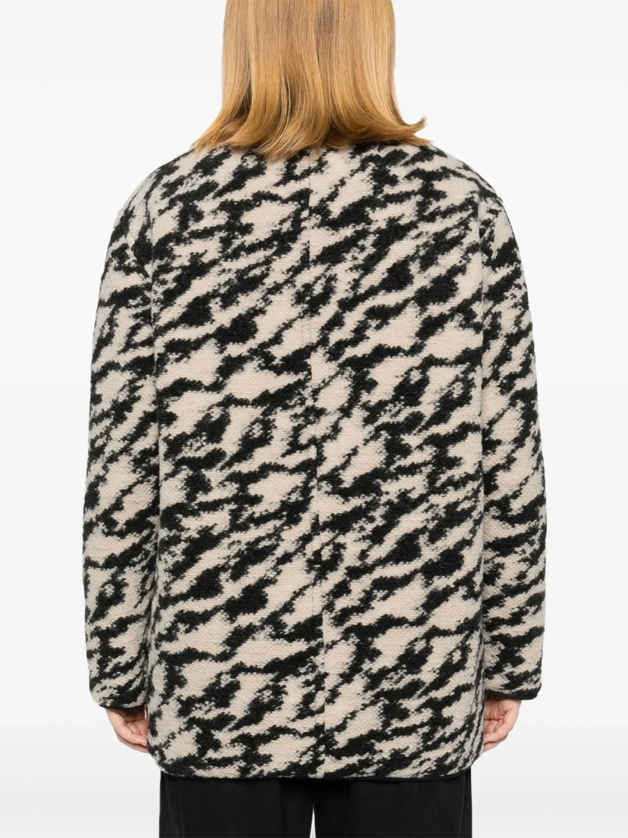Geaca Oversize ISABEL MARANT ETOILE neagra din lana si poliester reciclat - Img 4