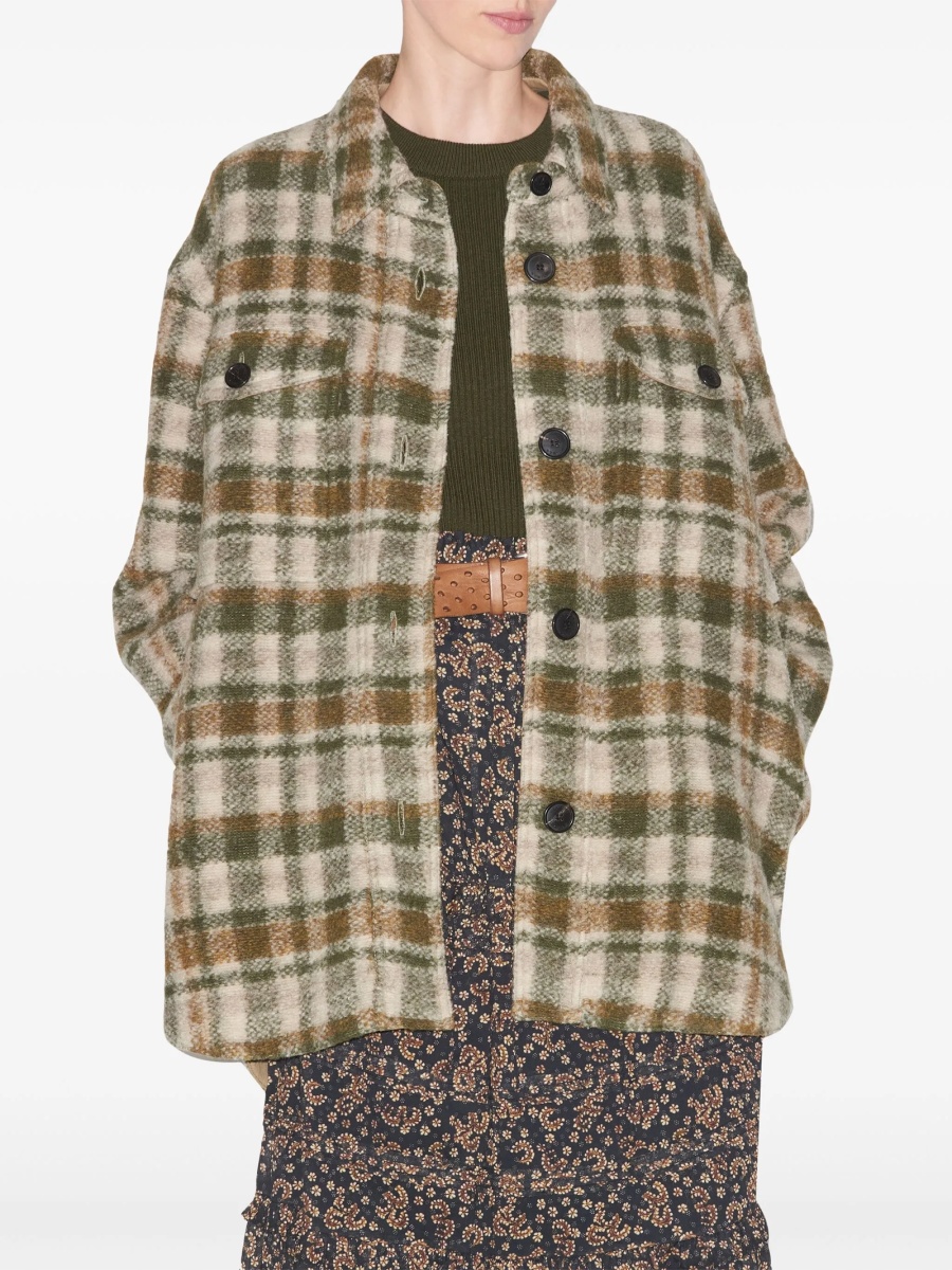 Geaca Oversize ISABEL MARANT ETOILE verde din polyester si fibre - Img 3