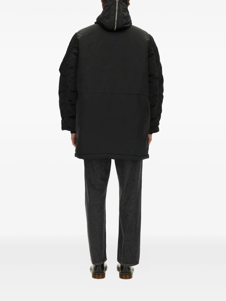 Geaca Parka Alpha Industries neagra din nylon - Img 3
