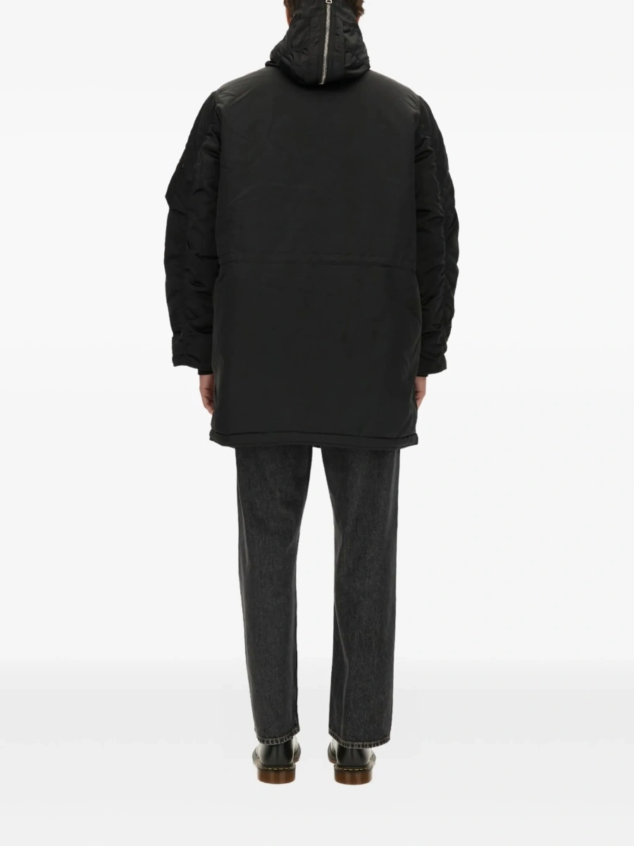 Geaca Parka Alpha Industries neagra din nylon - Img 3