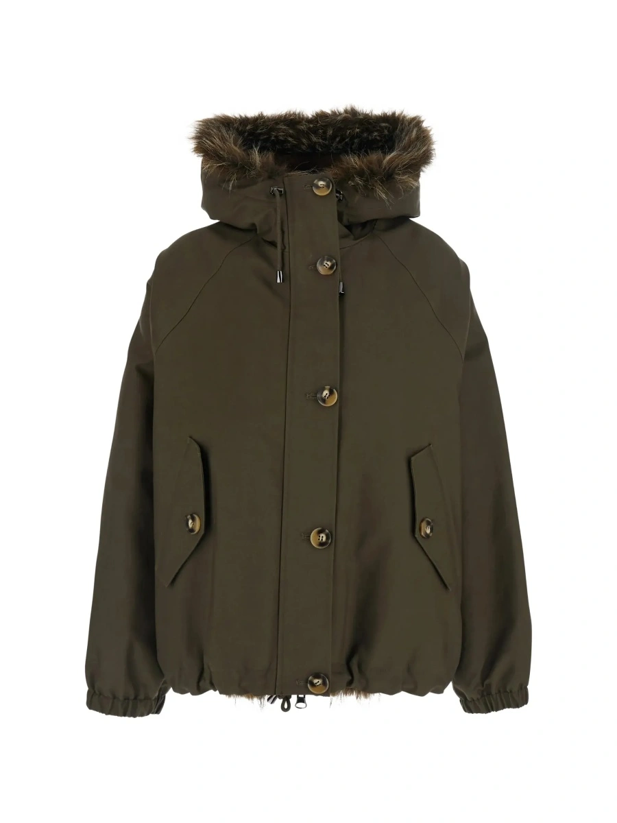 Geaca parka VALENTINI 1972 verde din bumbac - Img 8
