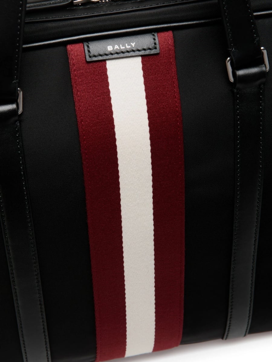 Geanta de laptop Bally neagra din poliester reciclat si nylon - Img 5