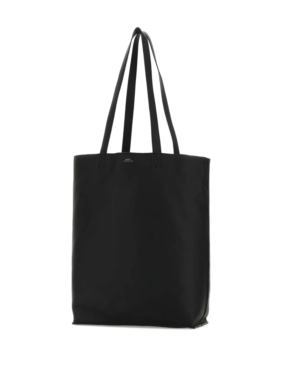 Geanta de mana A.P.C. neagra din piele - Img 3