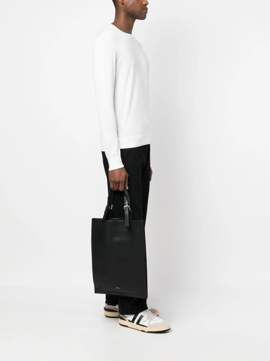 Geanta de mana A.P.C. neagra din polyester si poliuretan - Img 2