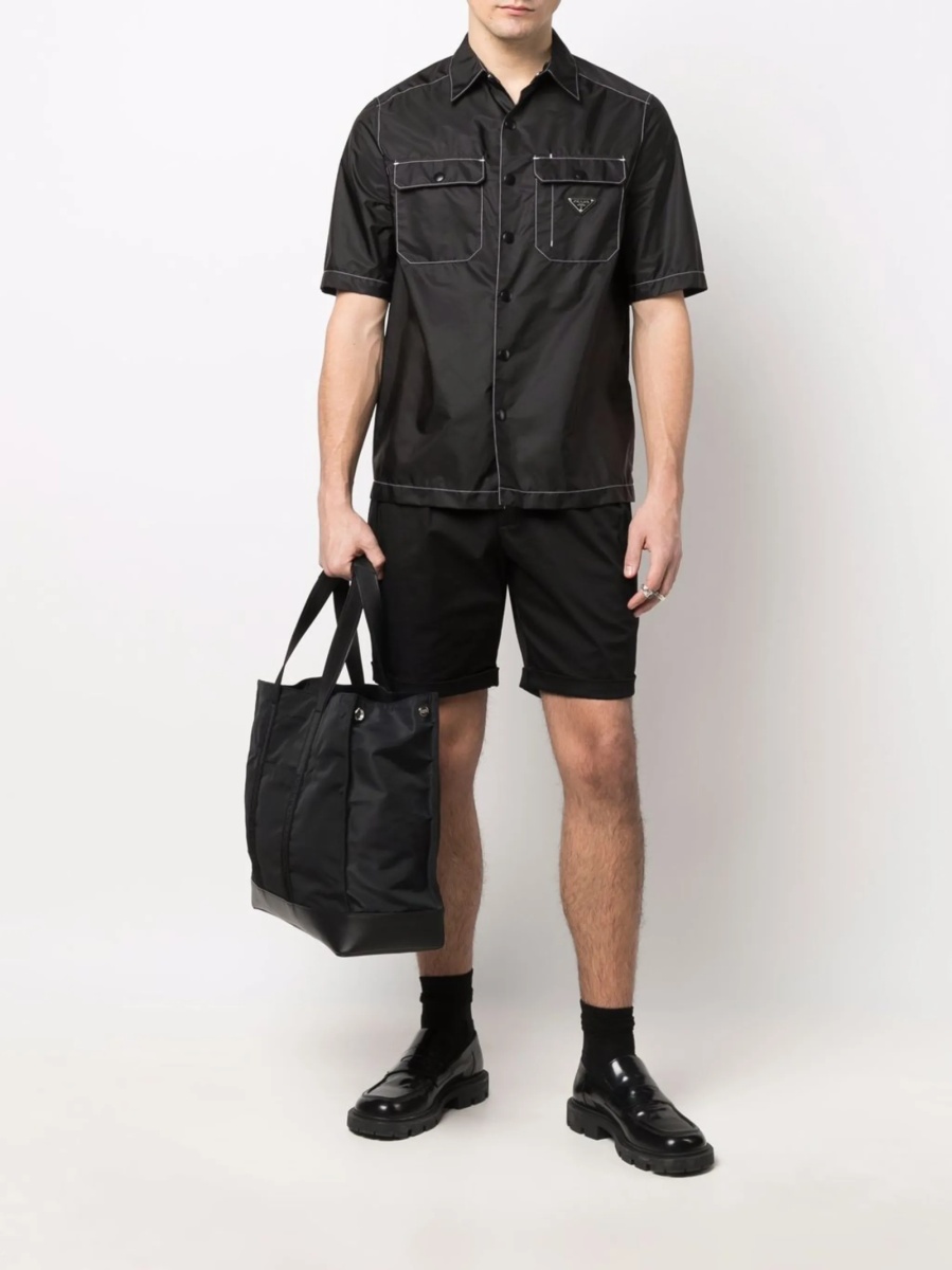 Geanta de mana Alexander McQueen neagra din piele si material textil - Img 2