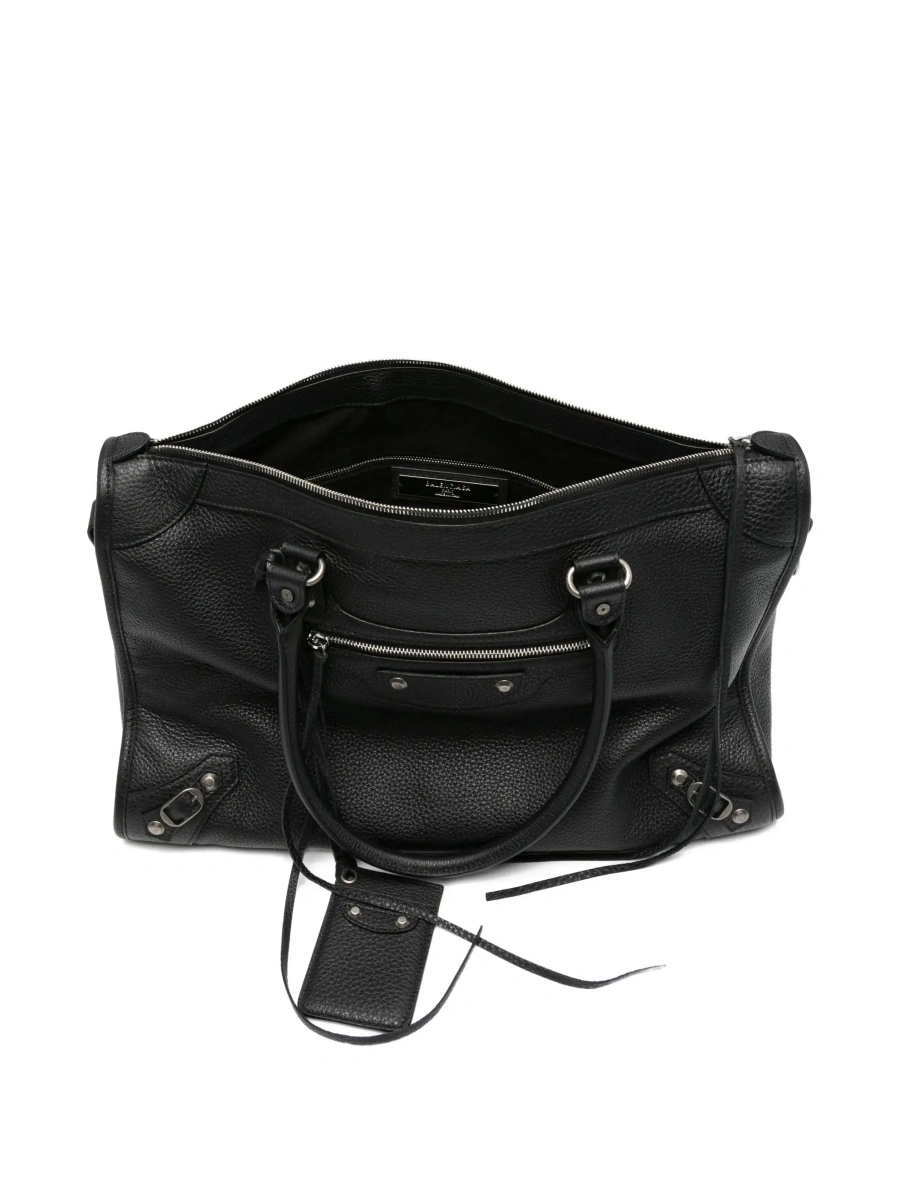 Geanta de mana Balenciaga 'City' neagra din piele 'Le City' - Img 7