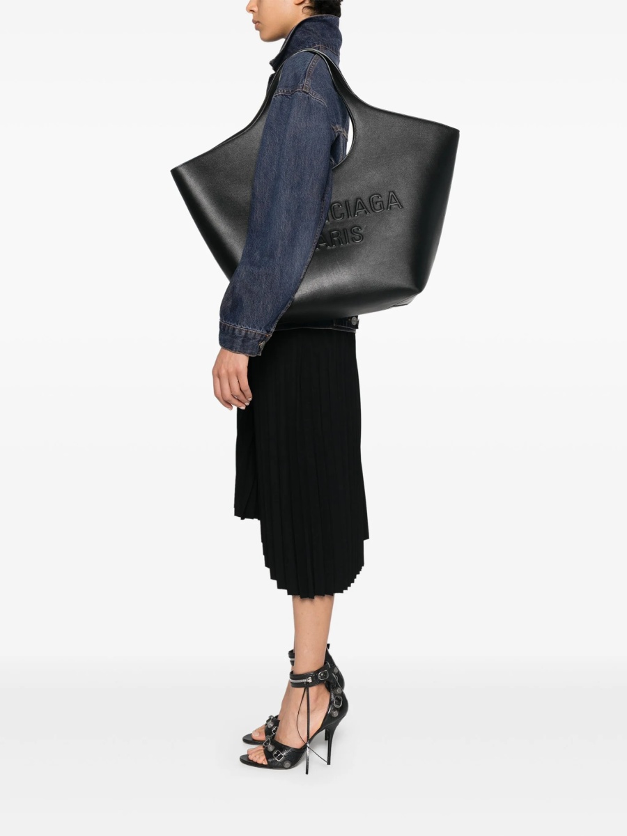 Geanta de mana Balenciaga neagra din piele - Img 2