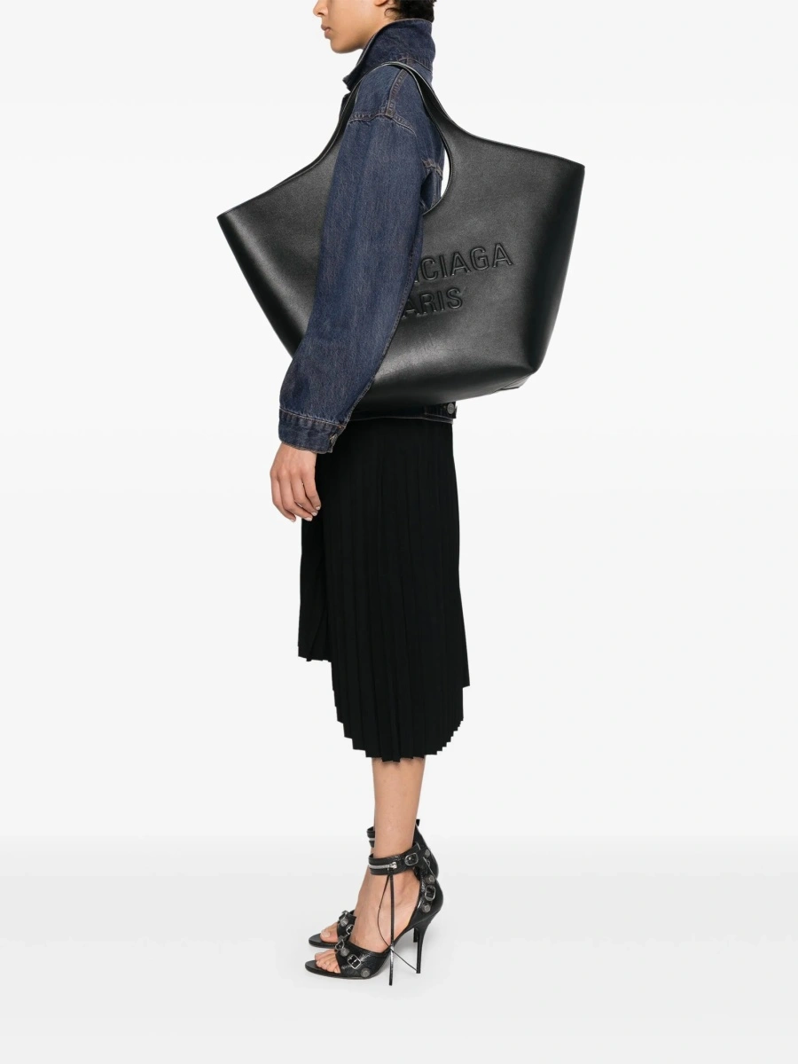 Geanta de mana Balenciaga neagra din piele - Img 2