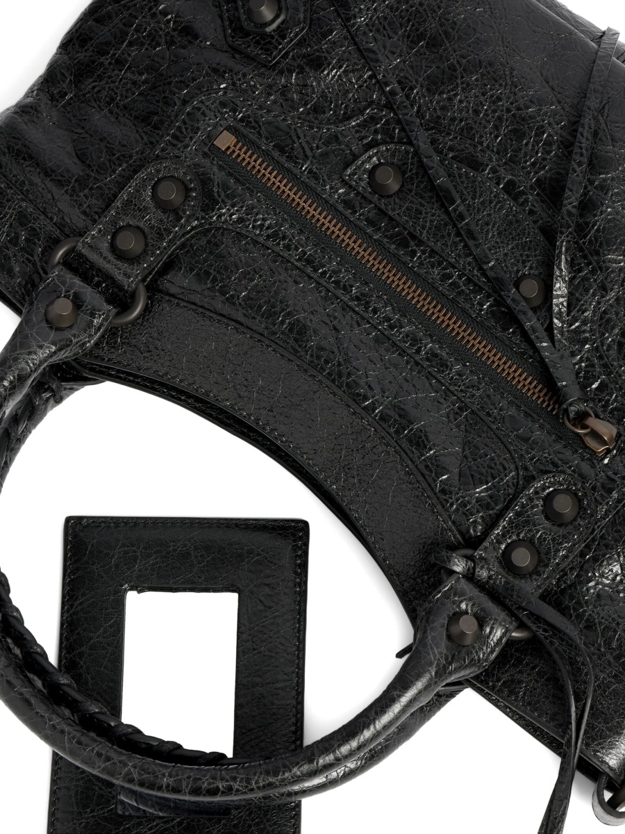 Geanta de mana Balenciaga neagra din piele - Img 5