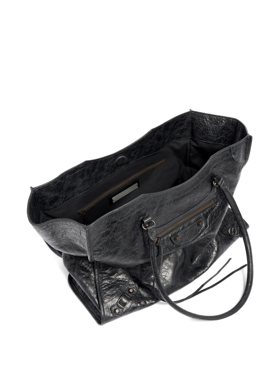 Geanta de mana Balenciaga neagra din piele - Img 4