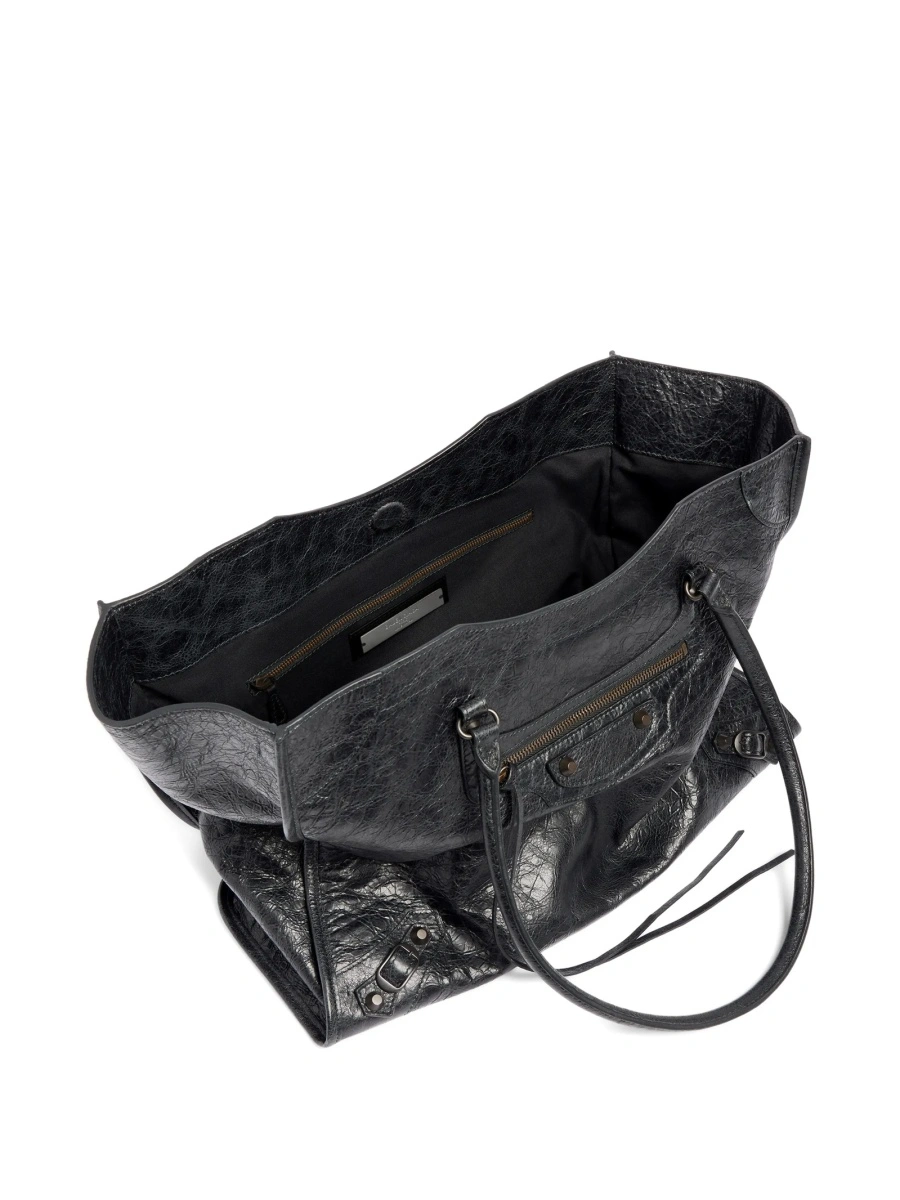 Geanta de mana Balenciaga neagra din piele - Img 4