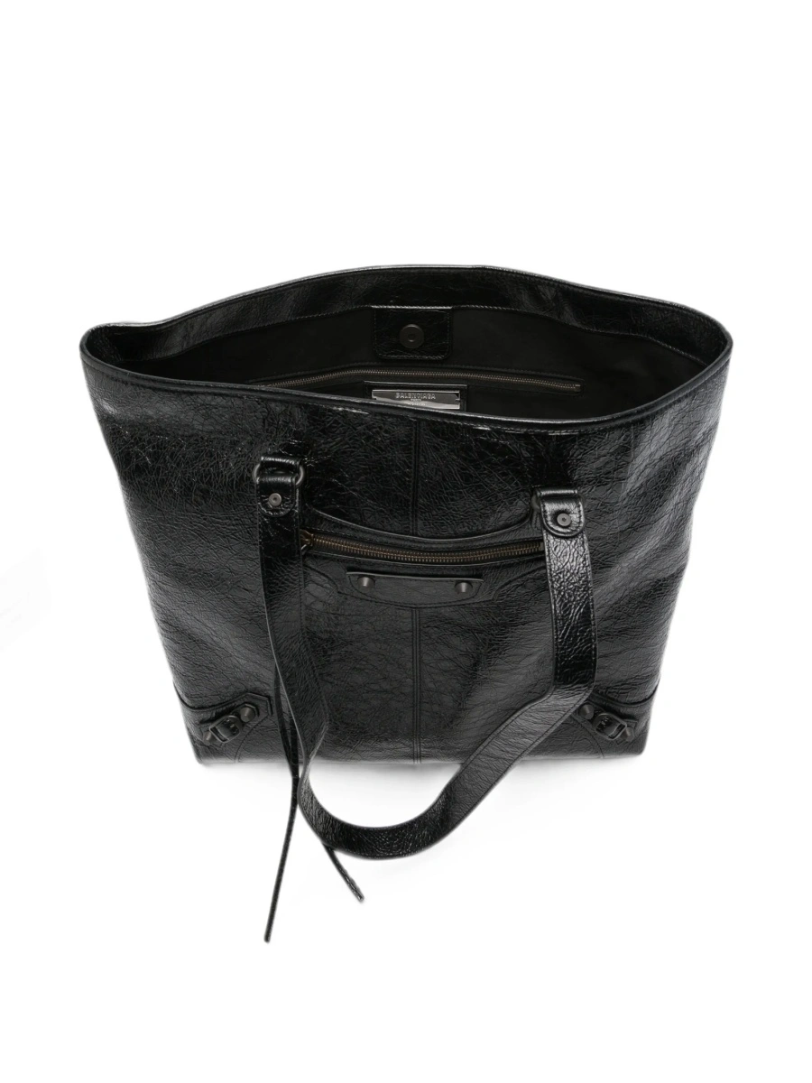 Geanta de mana Balenciaga neagra din piele - Img 5
