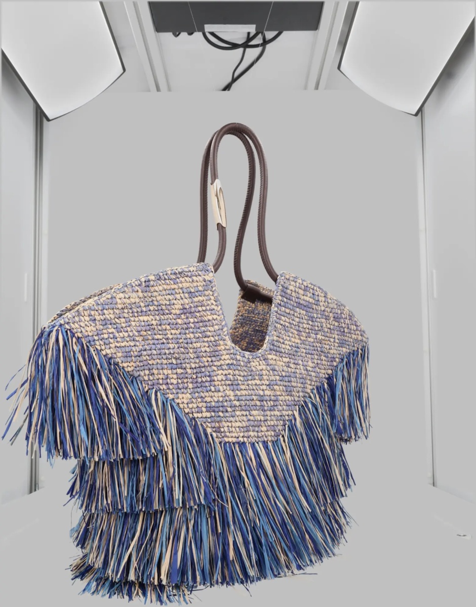 Geanta de mana Borsa Tote "Goldentime" Medium Con Frange - Img 2
