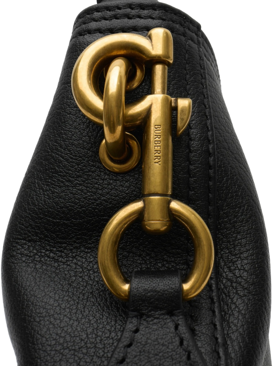 Geanta de mana Burberry neagra din piele - Img 4
