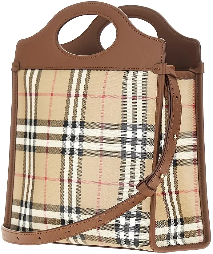 Geanta de mana Coated Check canvas mini 'Pocket' bag - Img 2