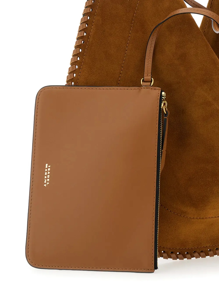 Geanta de mana Crossbody bag 'Oskan Hobo' with Removable Pouch in Brown Suede for Women - Img 3