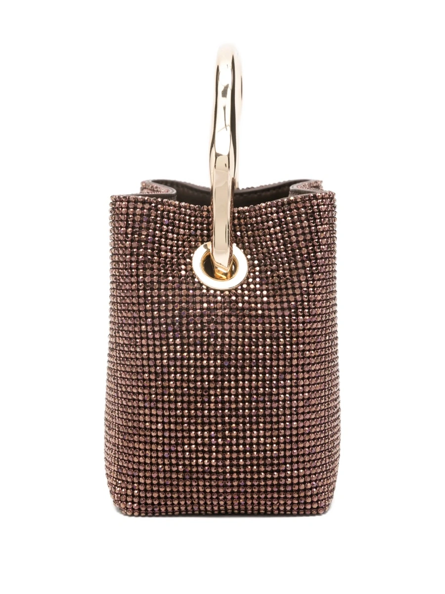 Geanta de mana CULT GAIA maro din zinc alloy si sticla - Img 4
