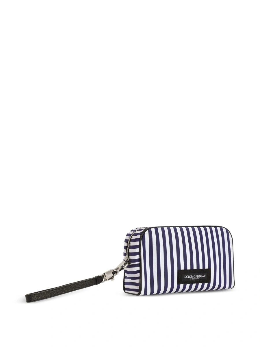 Geanta de mana Dolce &amp; Gabbana albastra din piele si polyester - Img 3