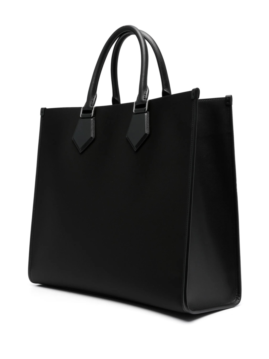Geanta de mana Dolce &amp; Gabbana neagra din nylon si piele - Img 3