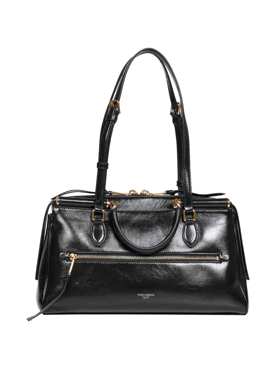 Geanta de mana Dolce &amp; Gabbana neagra din pvc si piele - Img 2