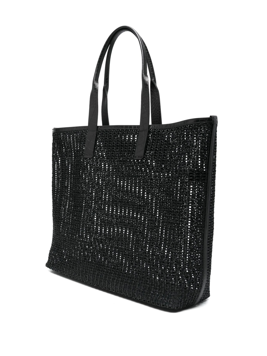 Geanta de mana Dolce &amp; Gabbana neagra din vascoza si bumbac - Img 3