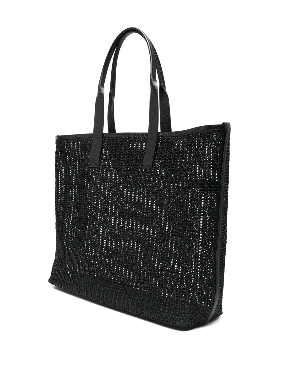 Geanta de mana Dolce &amp; Gabbana neagra din vascoza si bumbac - Img 3