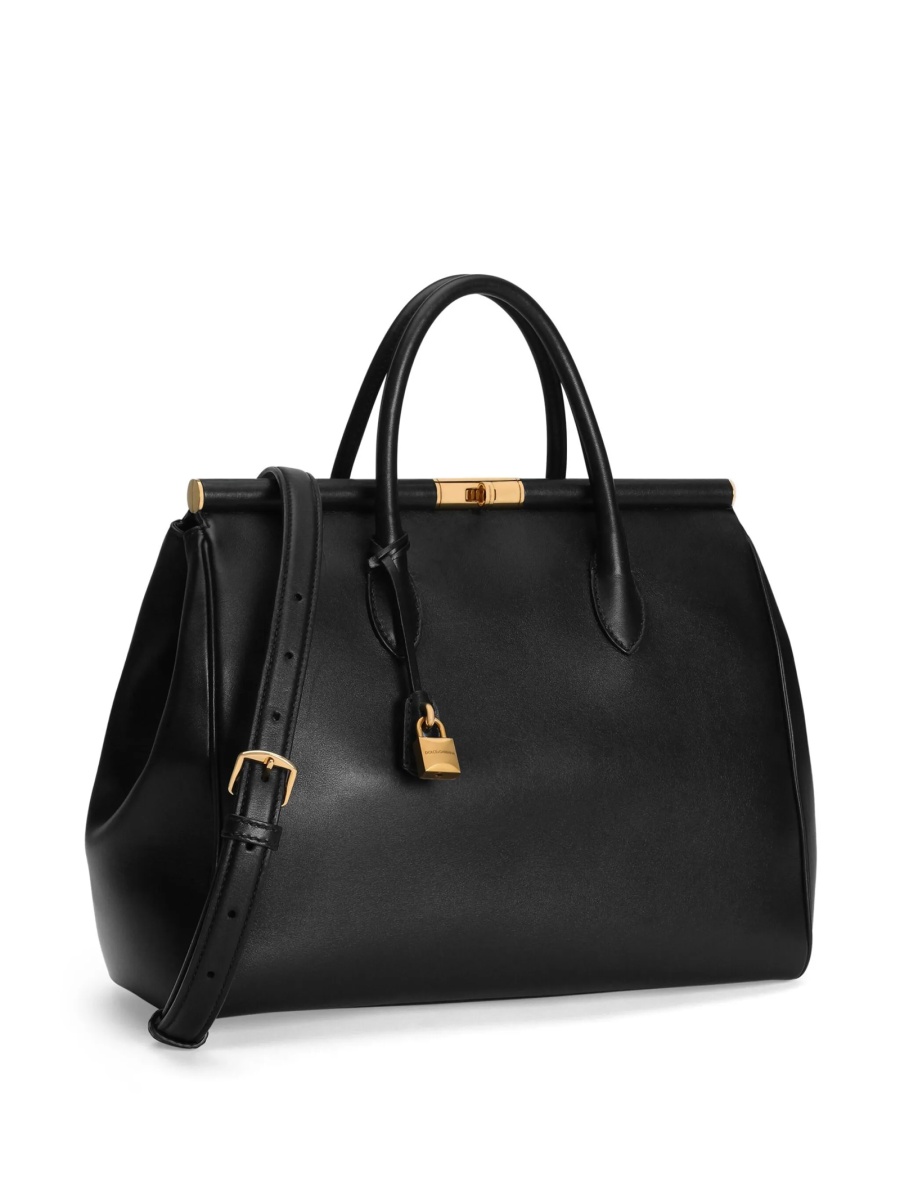 Geanta de mana Dolce &amp; Gabbana Sicily neagra din piele - Img 3