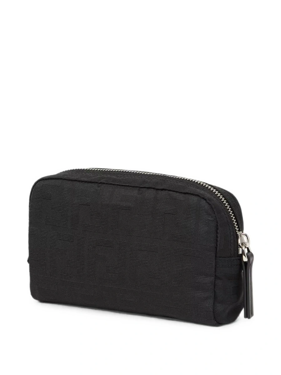 Geanta de mana Fendi neagra din canvas FF - Img 3