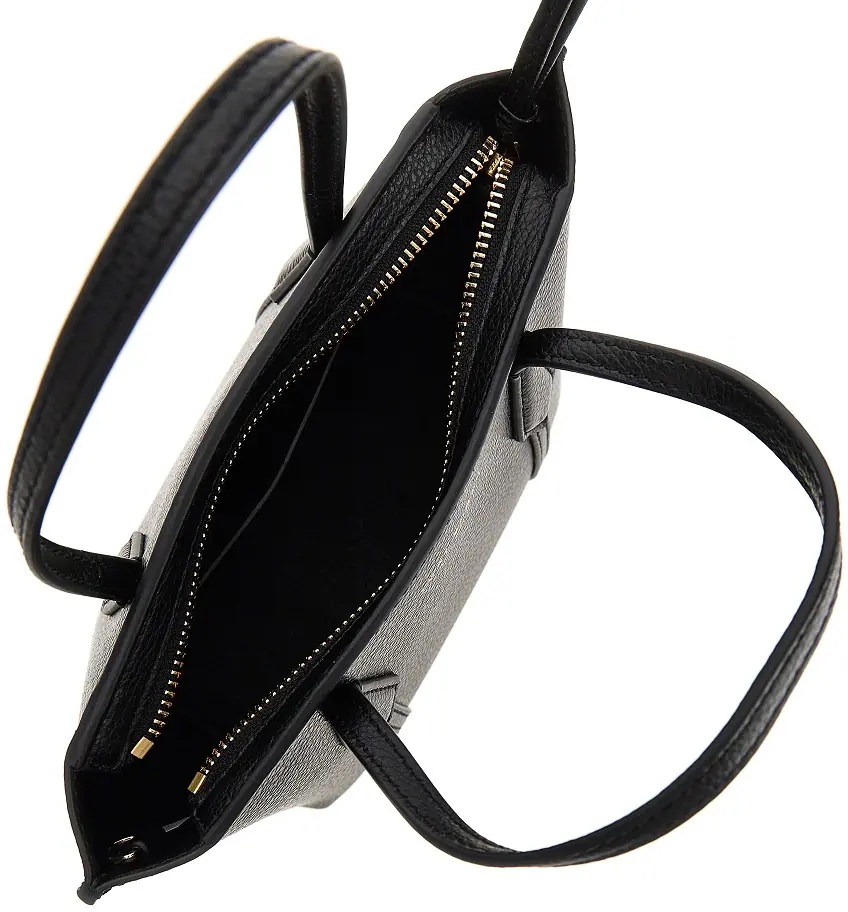 Geanta de mana Grained leather 'Perry' mini shopping bag - Img 3