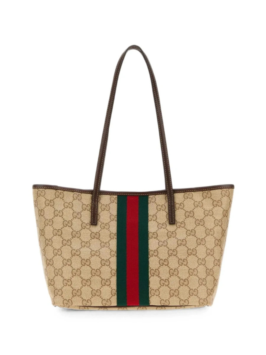 Geanta de mana Gucci bej din canvas GG 'Essence' - Img 6