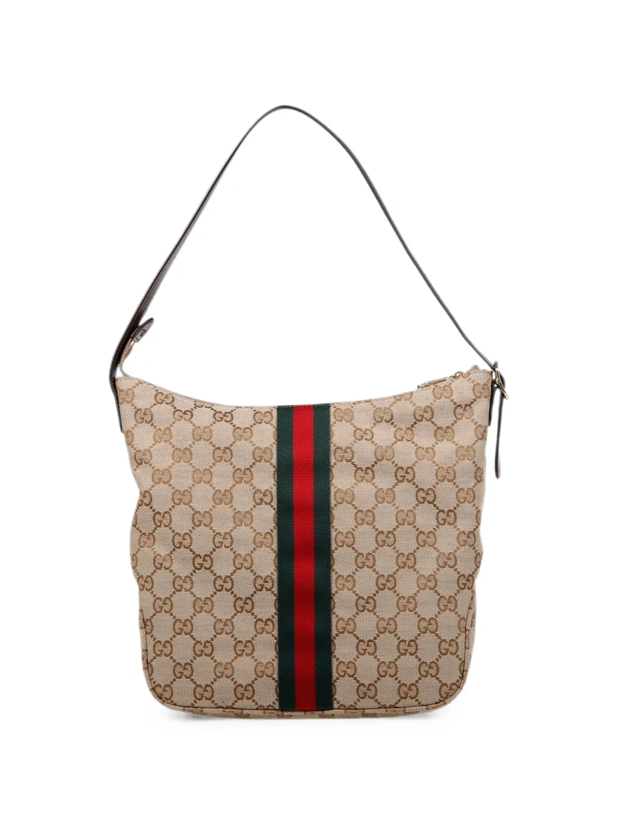 Geanta de mana Gucci bej din canvas GG 'Lunetta' - Img 4