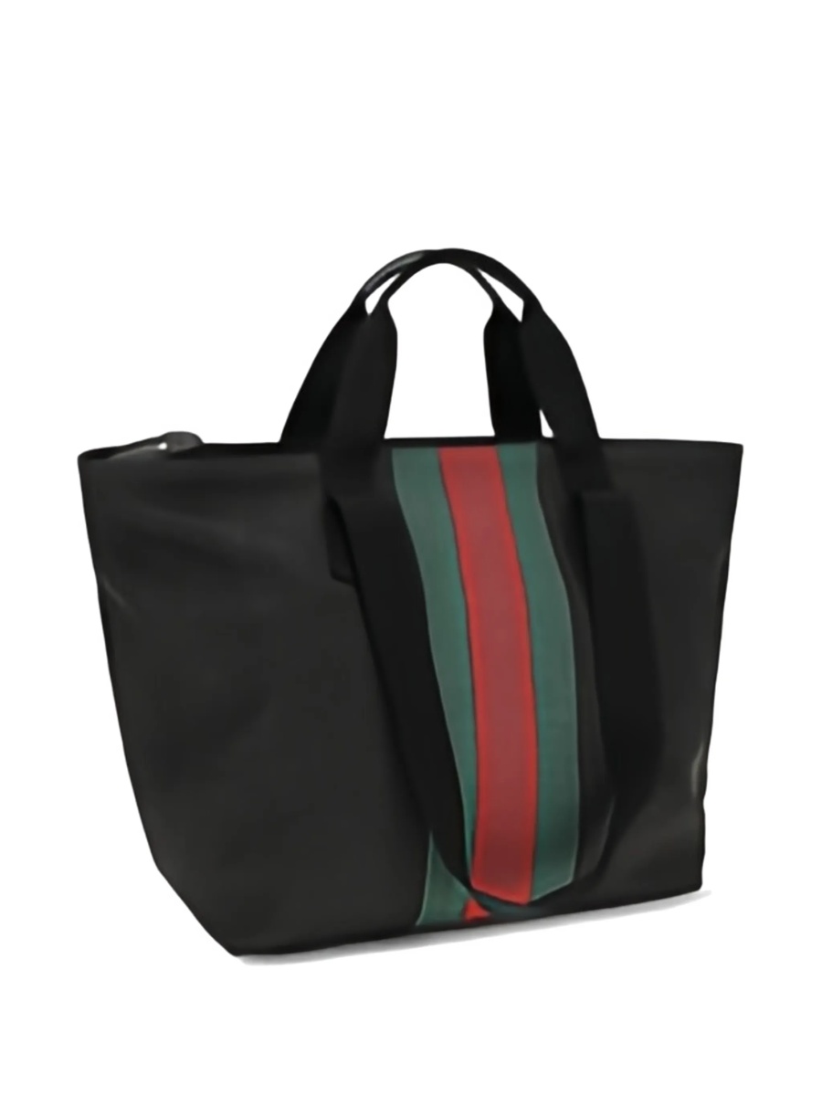 Geanta de mana Gucci neagra din material textil - Img 5
