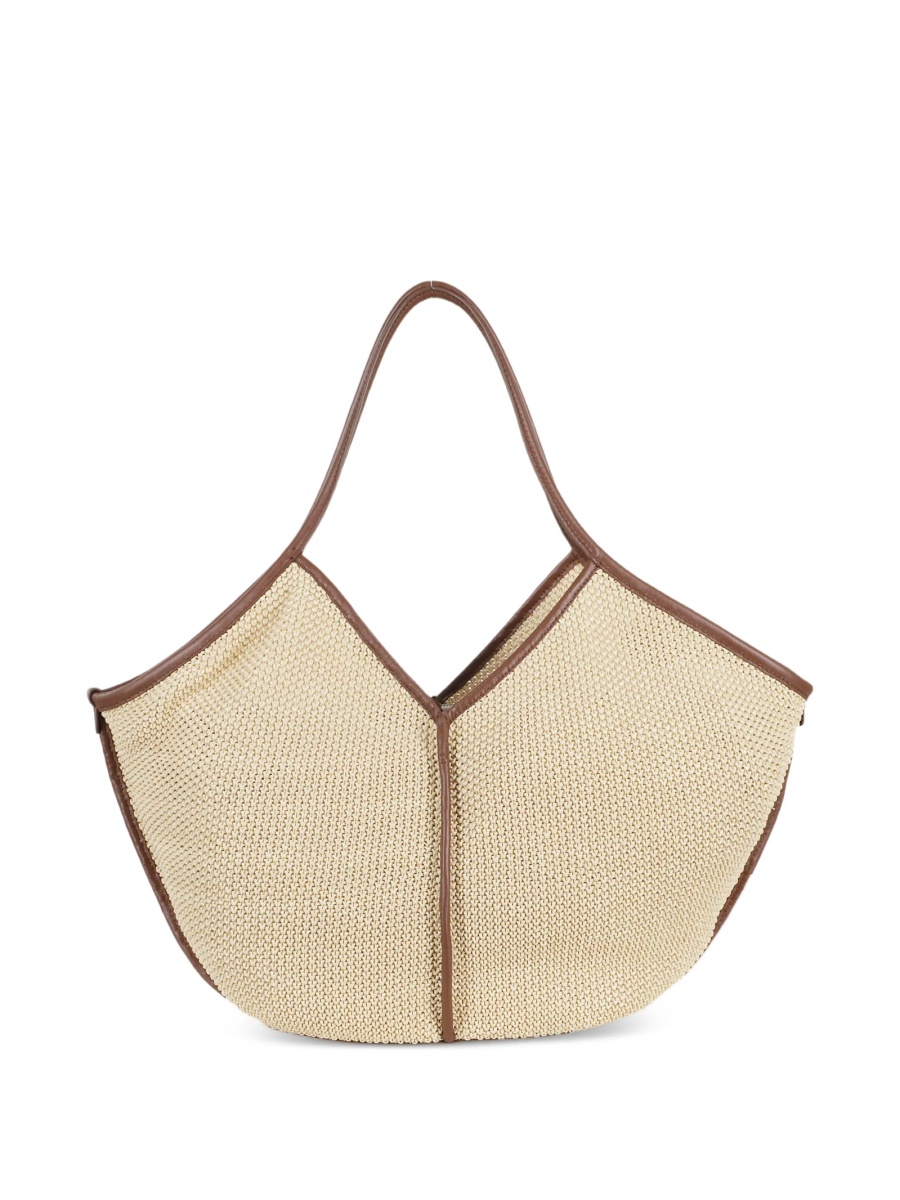 Geanta de mana HEREU neutra din piele si material textil - Img 2