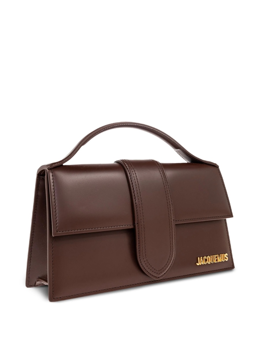 Geanta de mana JACQUEMUS Bambino maro din piele - Img 3