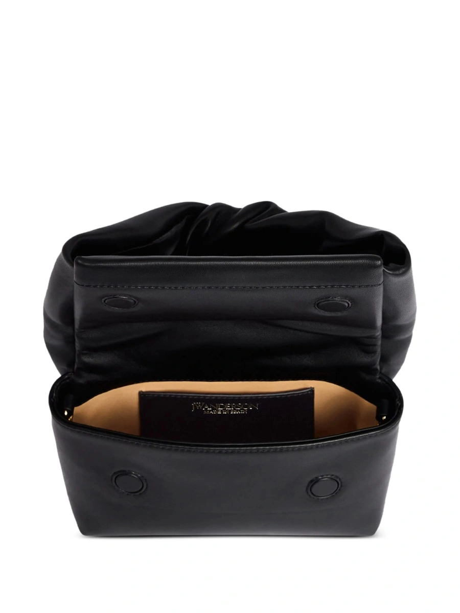Geanta de mana JW Anderson neagra din zamak si piele - Img 4