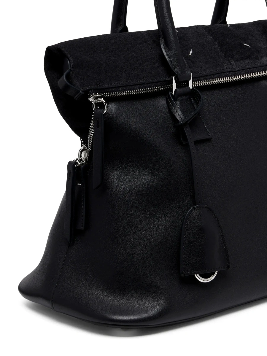 Geanta de mana Maison Margiela neagra din piele - Img 7