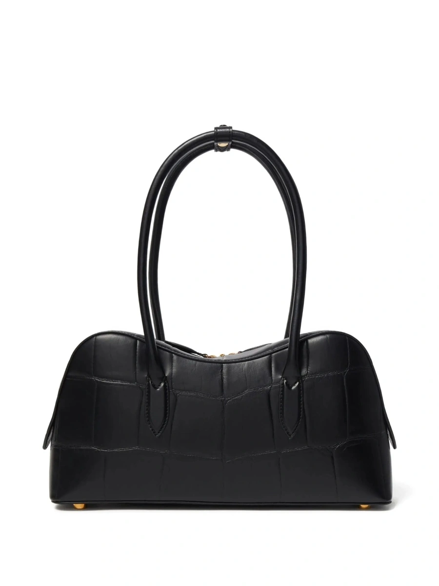 Geanta de mana Medium 'Ryder' Handbag with Lock Detail on Front in Ecoleather Black for Women - Img 4