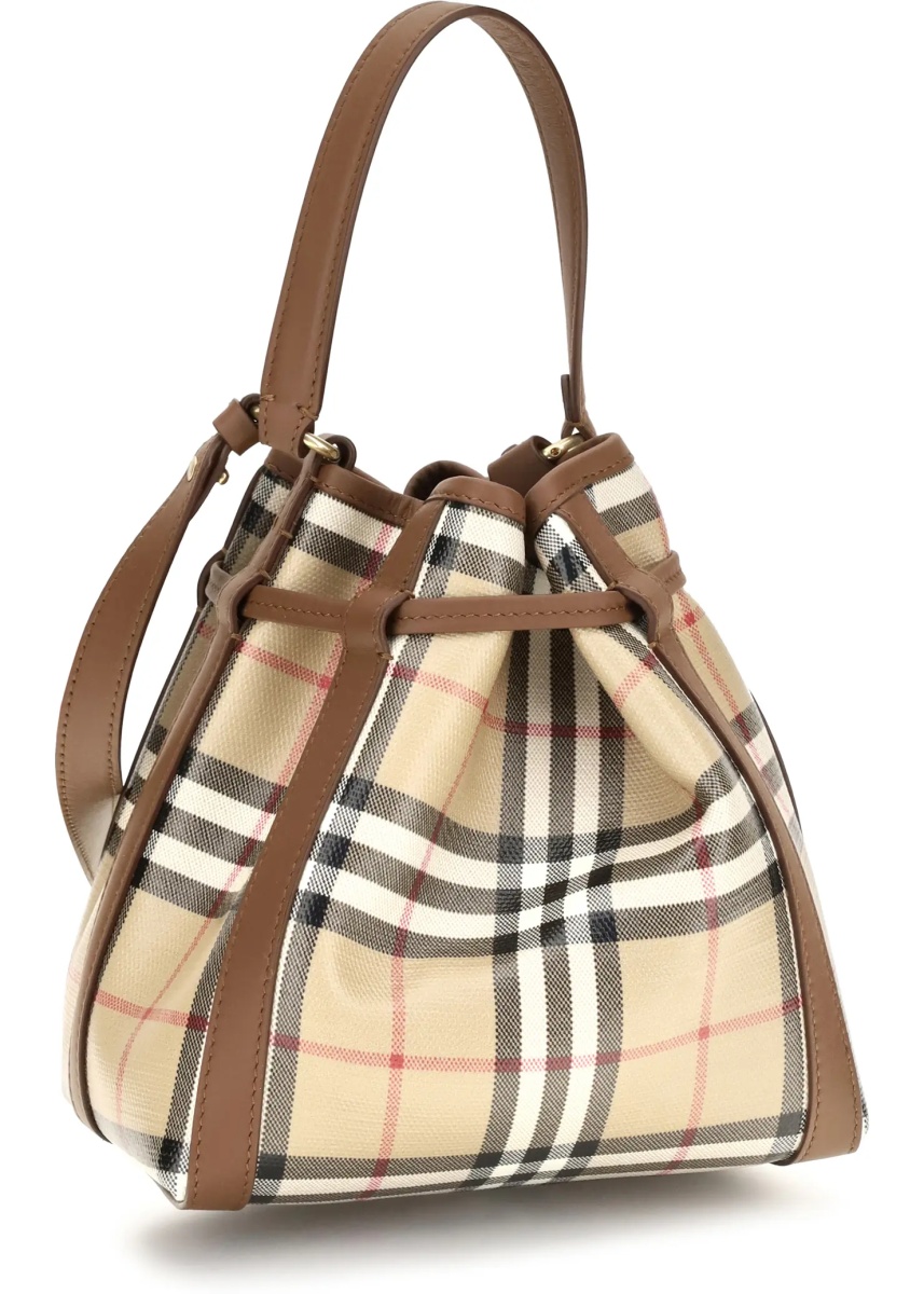 Geanta de mana Mini Check Bucket Bag - Img 3