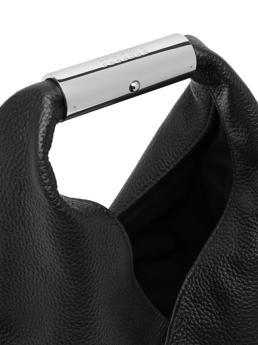 Geanta de mana MM6 Maison Margiela neagra din zamak si piele - Img 4