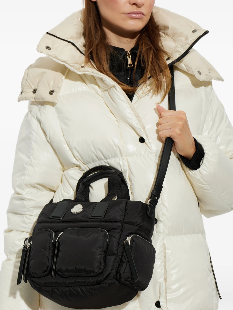 Geanta de mana Moncler neagra din nylon - Img 2