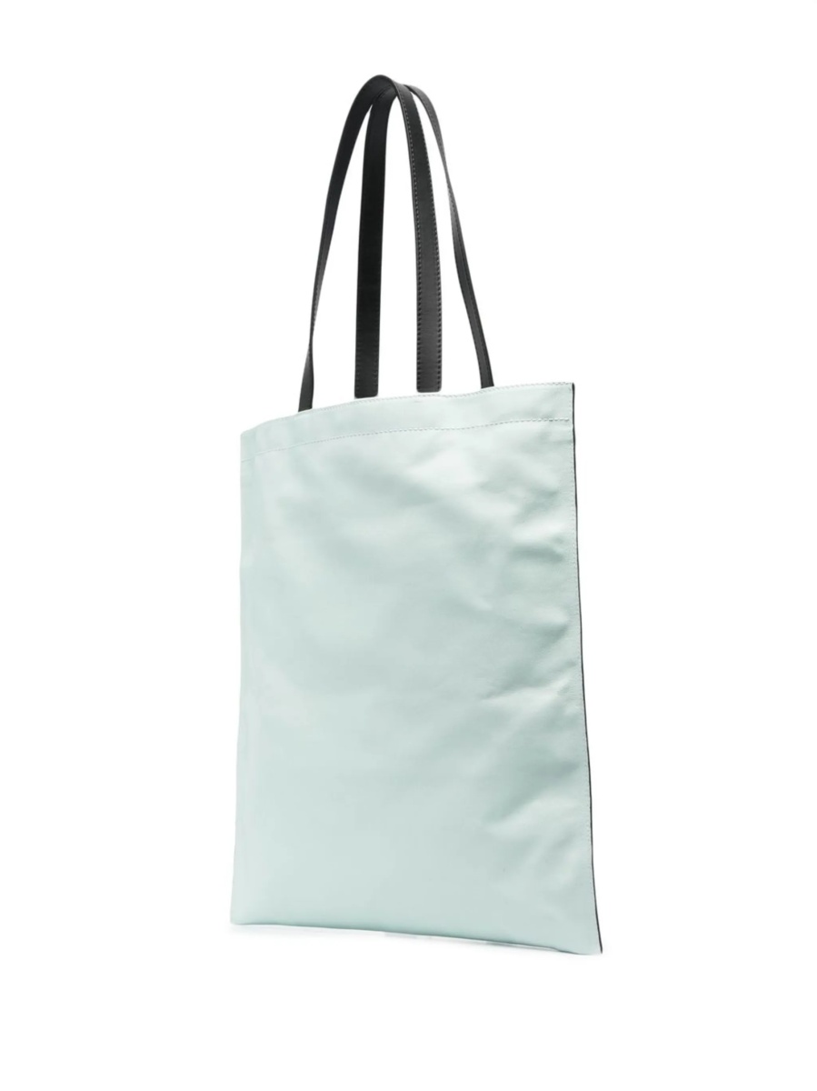 Geanta de mana Moschino albastra din piele - Img 3