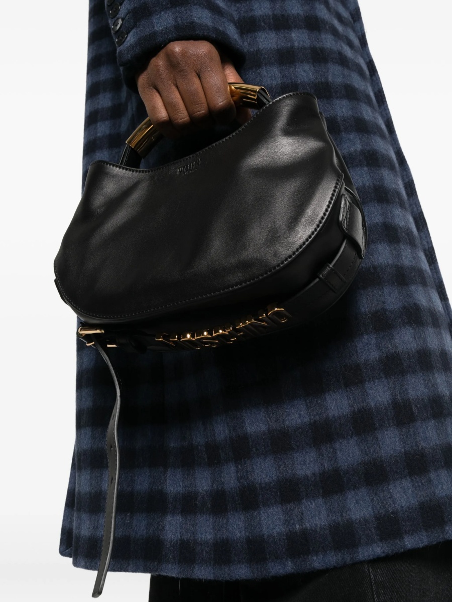 Geanta de mana Moschino neagra din piele - Img 2
