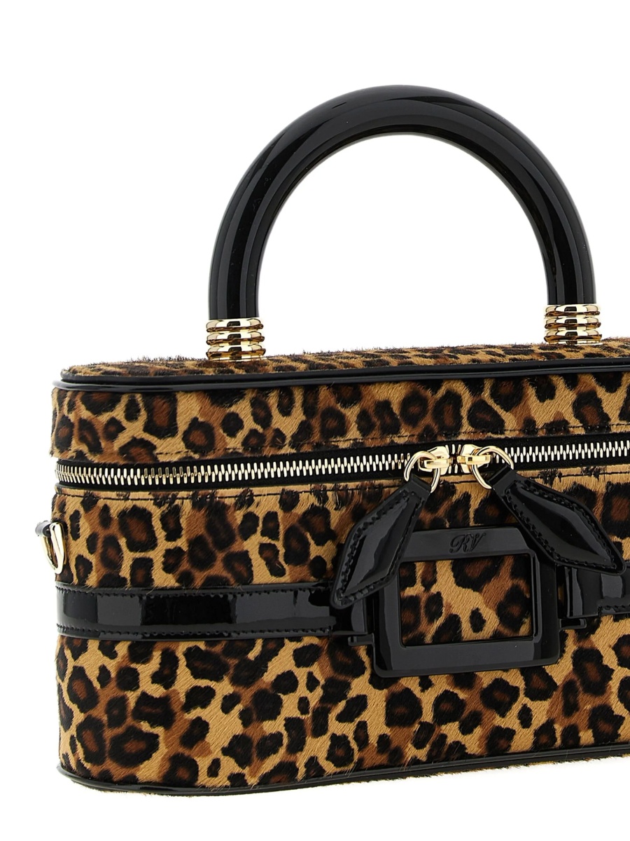 Geanta de mana Roger Vivier albastra din piele - Img 4