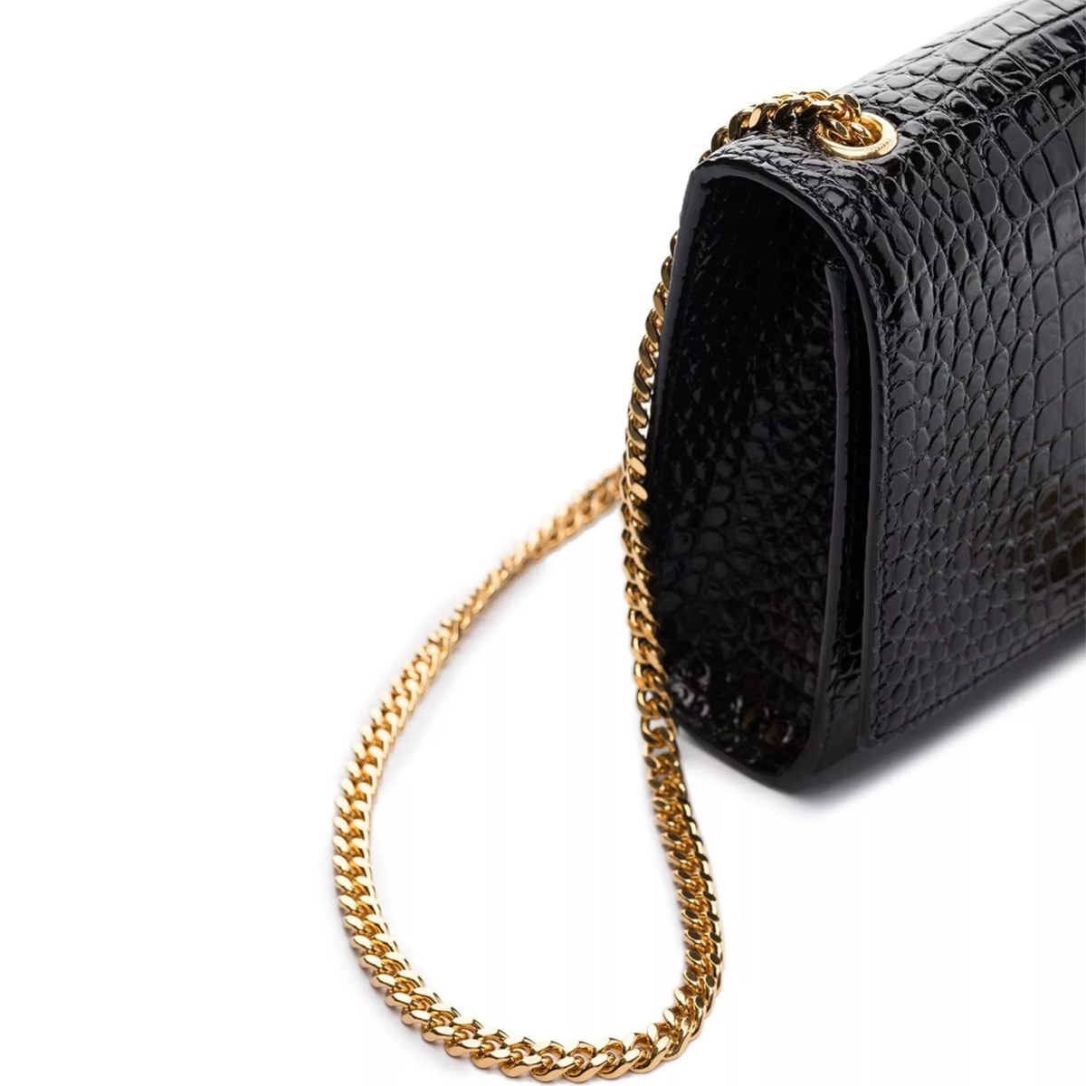 Geanta de mana Saint Laurent Kate Medium Tassel Crocodile Embossed Leather Bag - Img 3