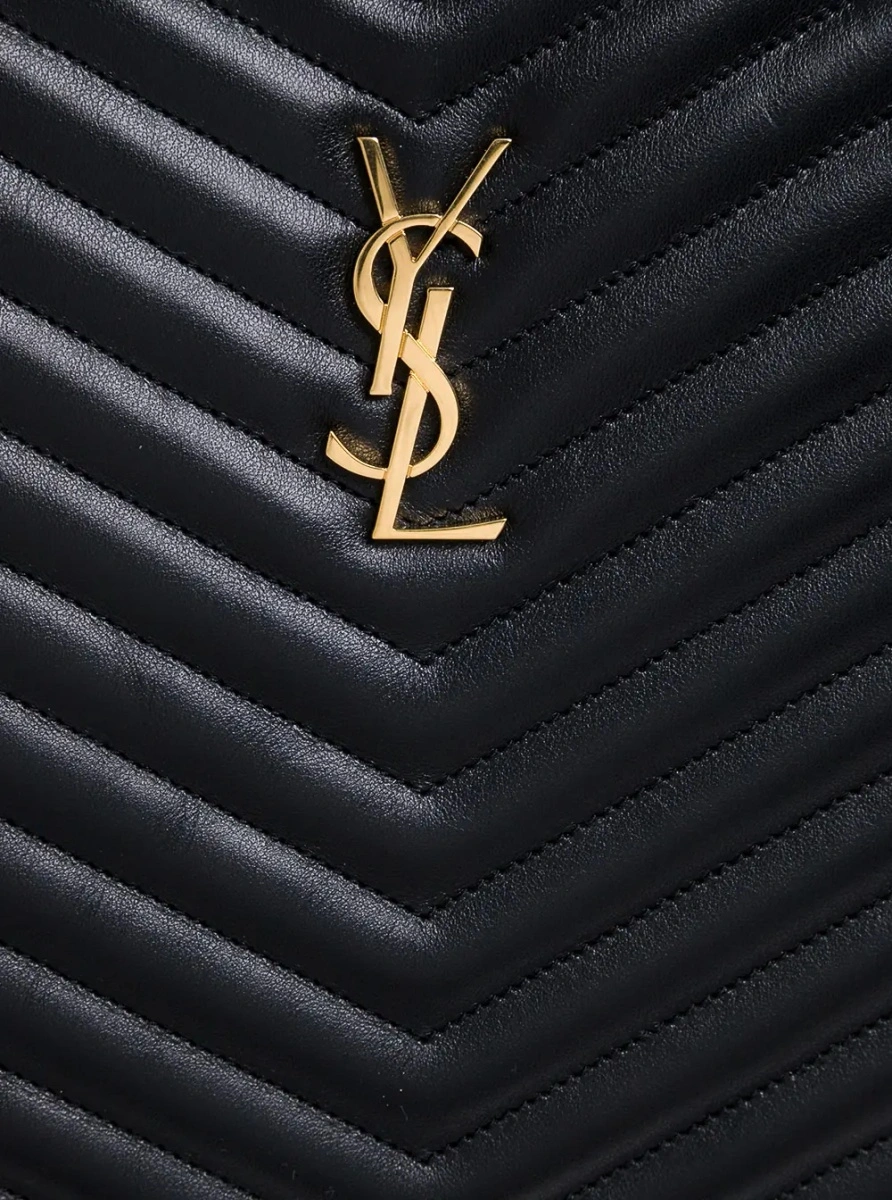 Geanta de mana Saint Laurent neagra din piele 'Jolie' - Img 3